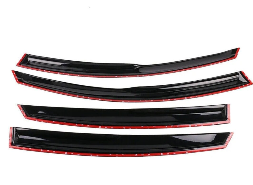 thumbnail image 2 of For 2018-2022 Honda Accord – 4pc Smoke JDM 3D Wavy Mugen Style Window Visors / Rain Guards 2 of 6