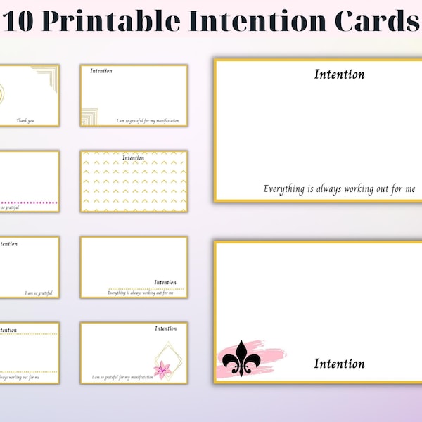 Intention Cards - Etsy