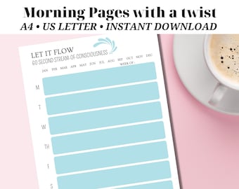 Morning Pages Journal: Stream of Consciousness Printable (PDF)