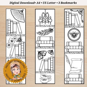 Marcadores para colorear de la Regencia: Imprimibles (Juego de 3) (PDF en tamaño A4 y carta estadounidense)