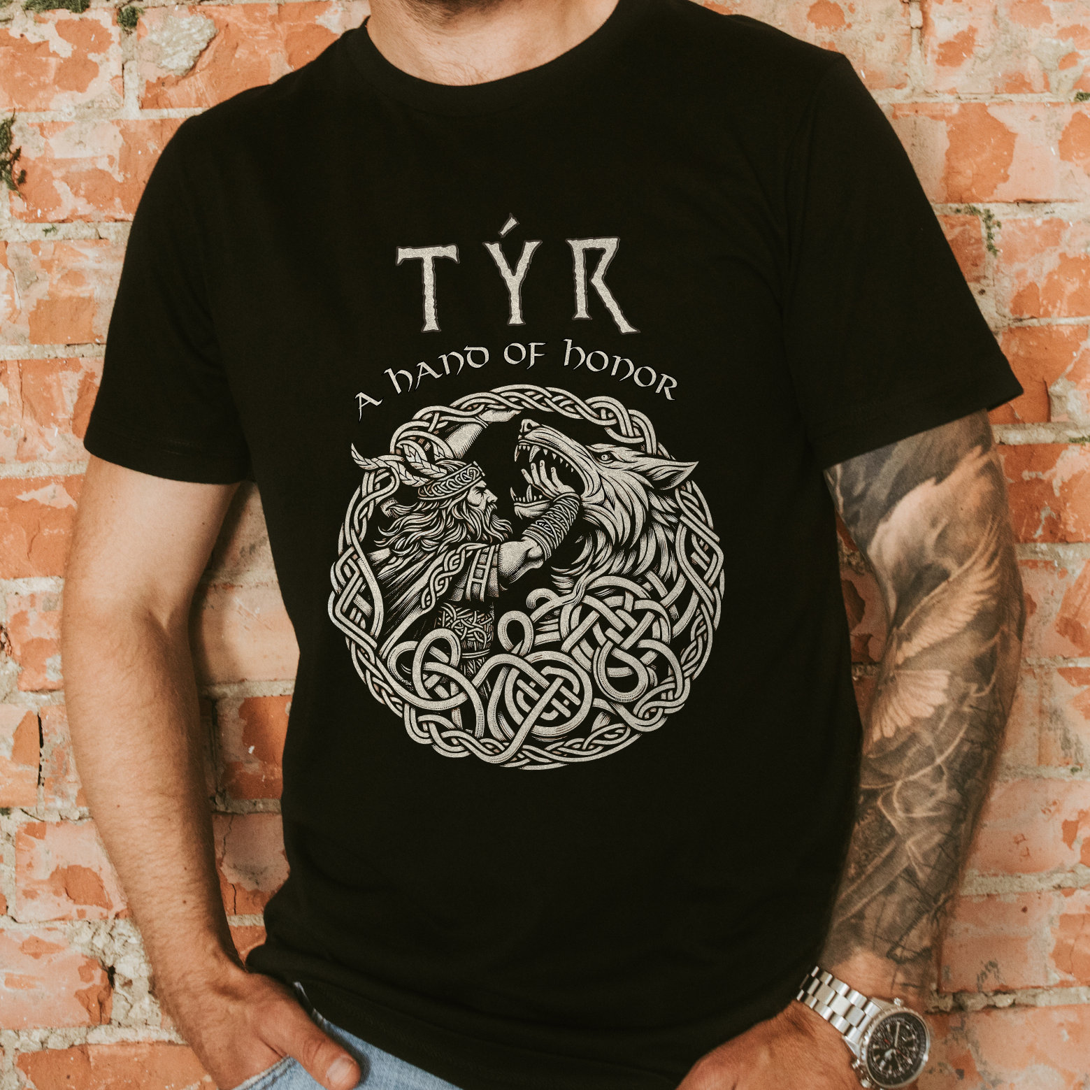 Tyr, Norse God of War, Law and Justice - White Sticker for Sale