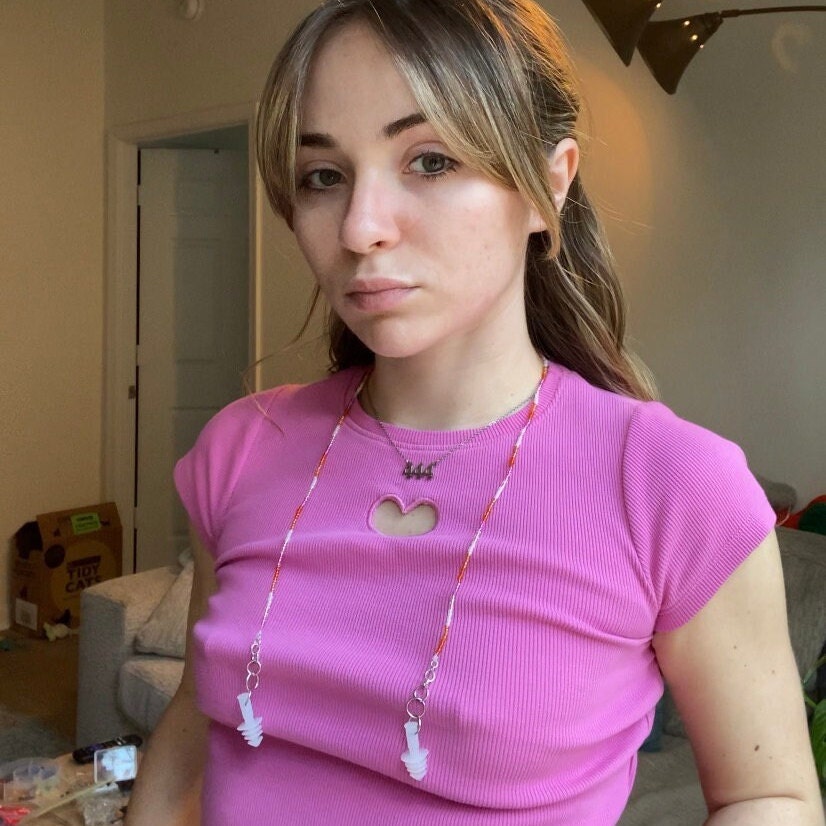 Earplugs Custom Chain Necklace Loop Earplug Clasps/silicone Etsy