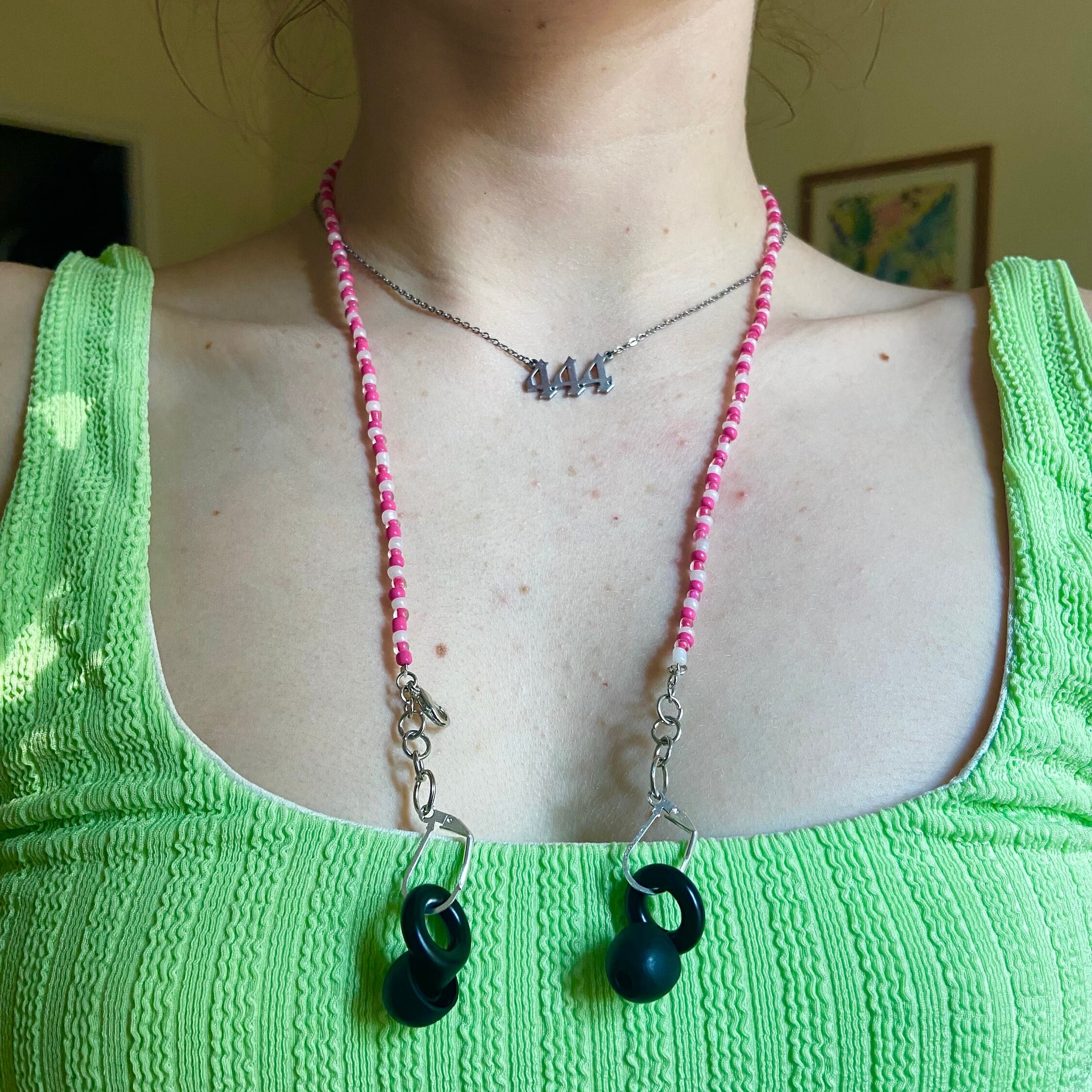 Earplugs Custom Chain Necklace Loop Earplug Clasps/silicone Etsy