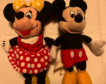Mickey and Minnie Mouse Stuffed Animals - Etsy