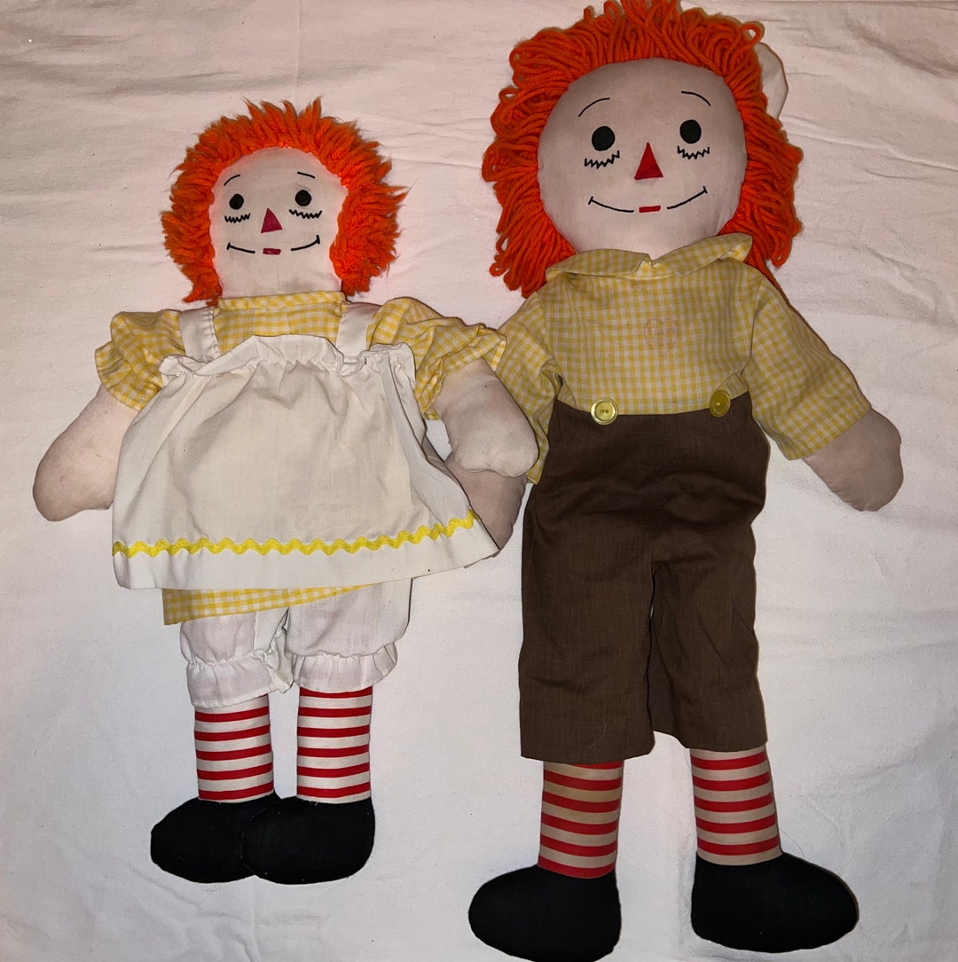 Vintage Handmade Raggedy Ann & Andy - Etsy