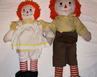 Vintage Handmade Raggedy Ann & Andy