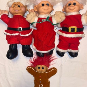 Christmas soft body trolls