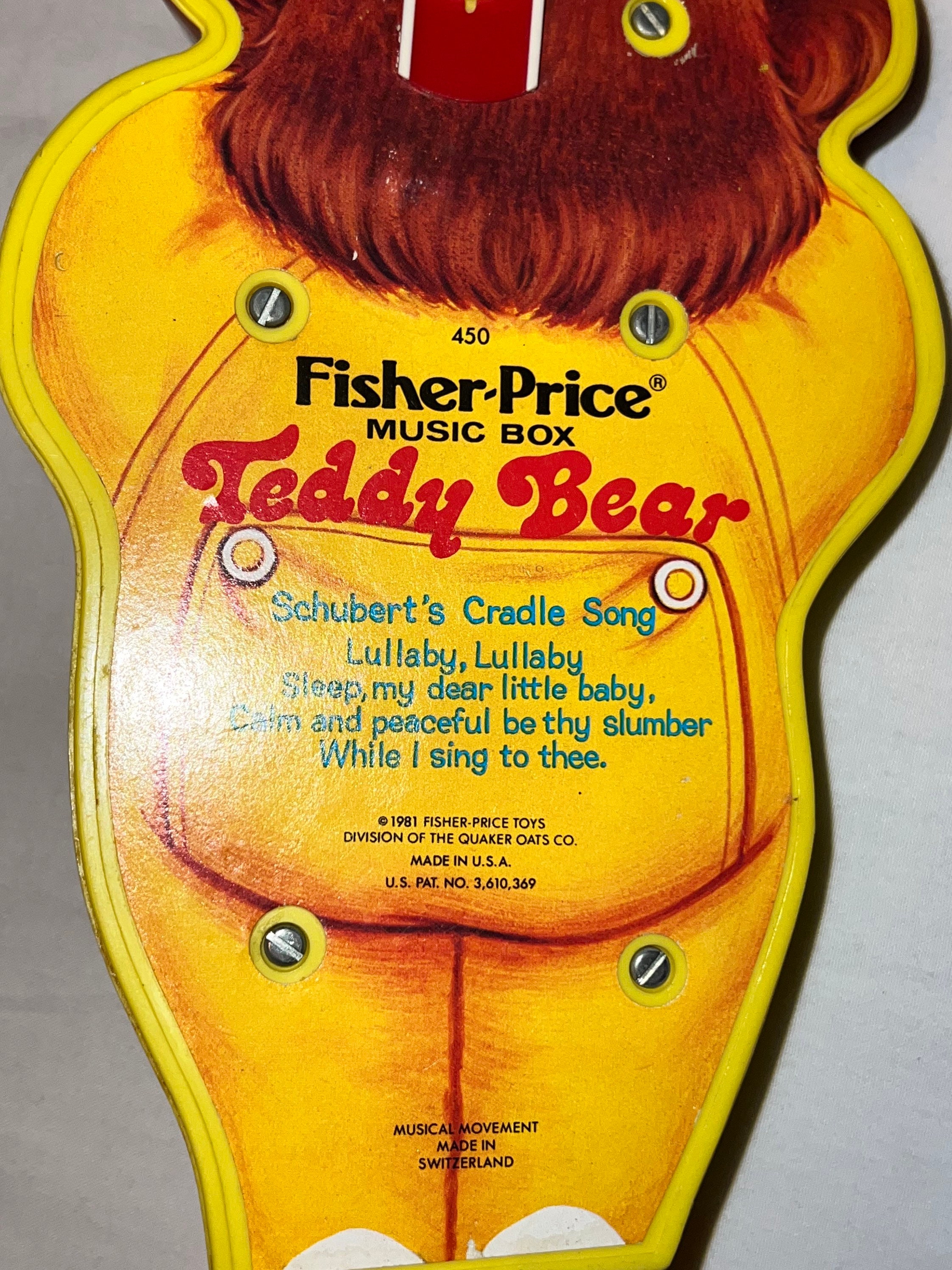 Fisher Price Music Box Teddy Bear Etsy
