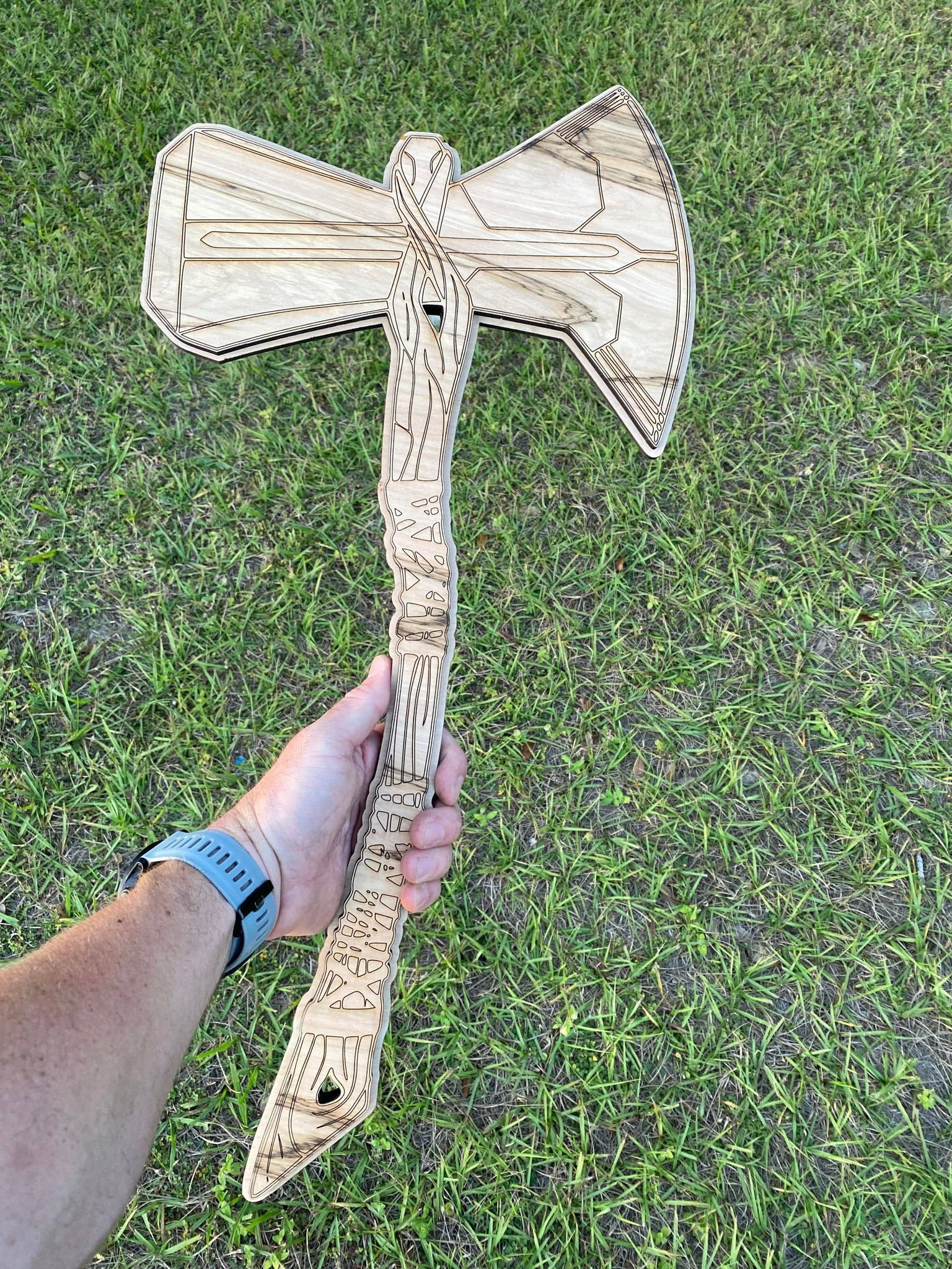 Kids Wooden Thor Stormbreaker Axe Toy Vector File svg Etsy