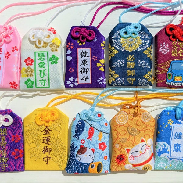 Japanese Omamori charm,Talisman, Waving lucky cat, amulet, car chain, car hanger, Good Luck Accessories, wealth, health, wish, love, win