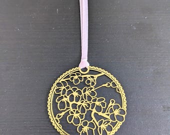 【中古品】ADA BOOKMARKER LACE PLANT AMBIDEX Store ○〇ひらひらパンジーかぎ針刺繍 バッグ(F クロ