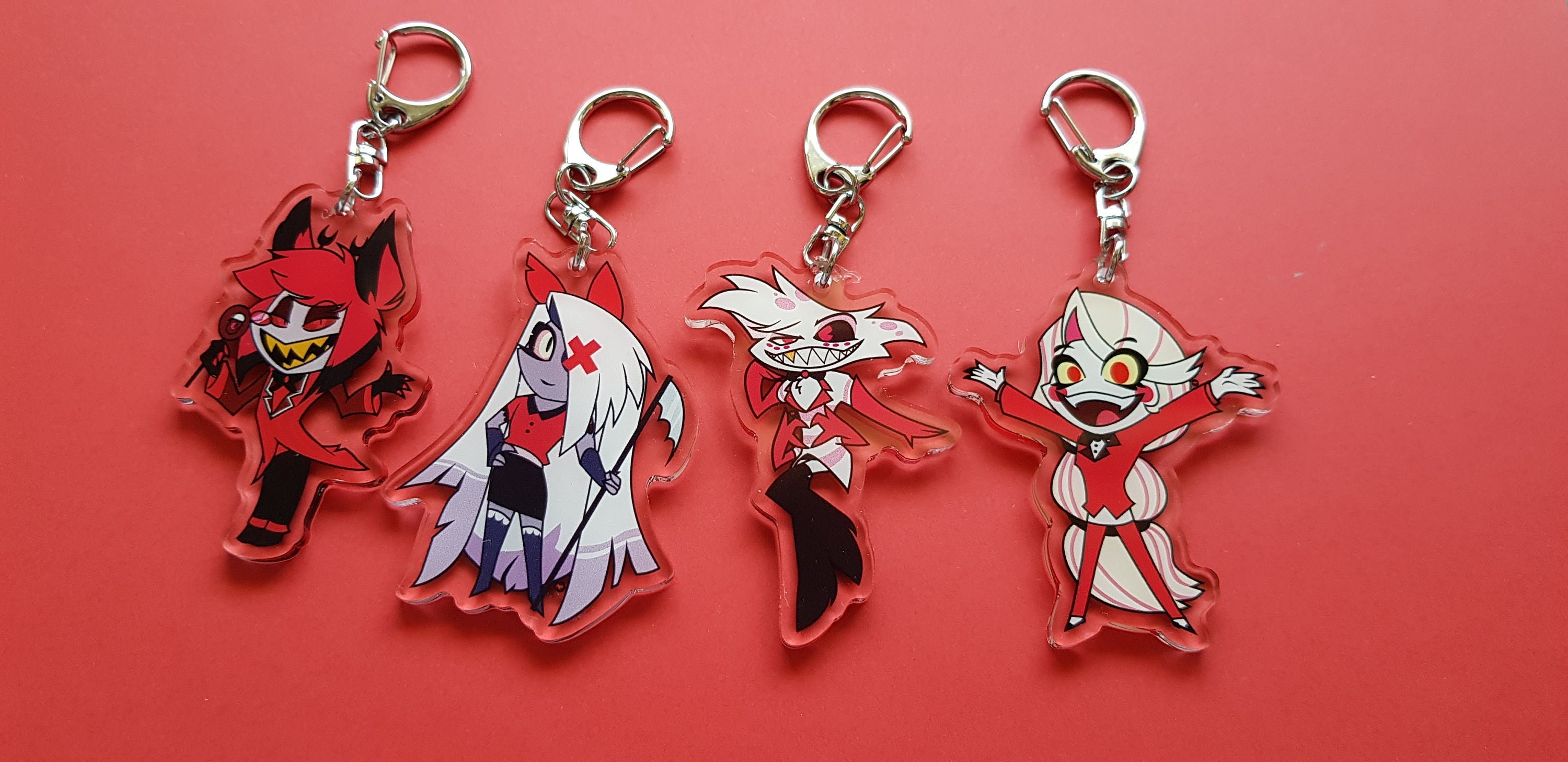 HAZBINHOTEL KEYCHAIN まとめ売り Amazon.com: Waynexzavier 5pcs Hazbin Hotel Keychain Set