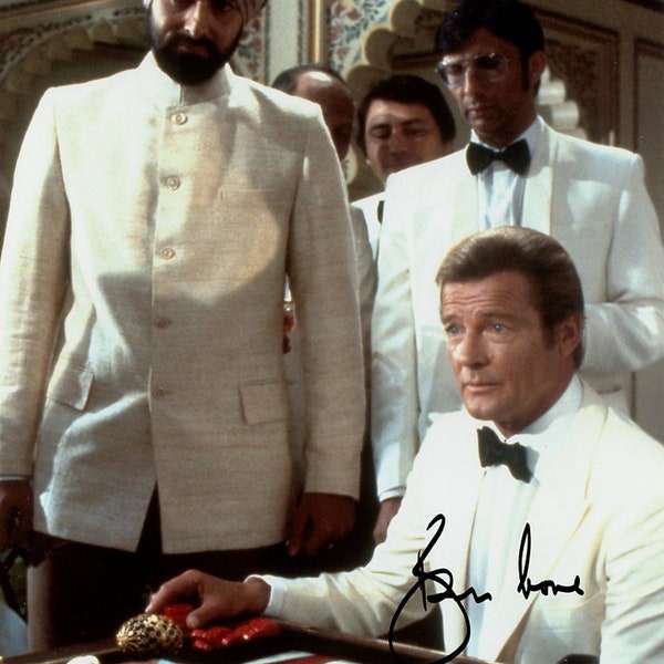 Roger Moore (1927-2017) OCTOPUSSY In Person Signed Photo