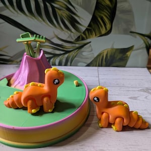 Cute Dino | Zen Garden | 3D Printed | Volcano Holder | Gifts for Him | Gifts for Her