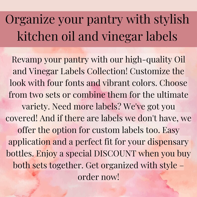 Oil and Vinegar Oil Labels Vinegar Labels Olive Oil Label Jar Labels