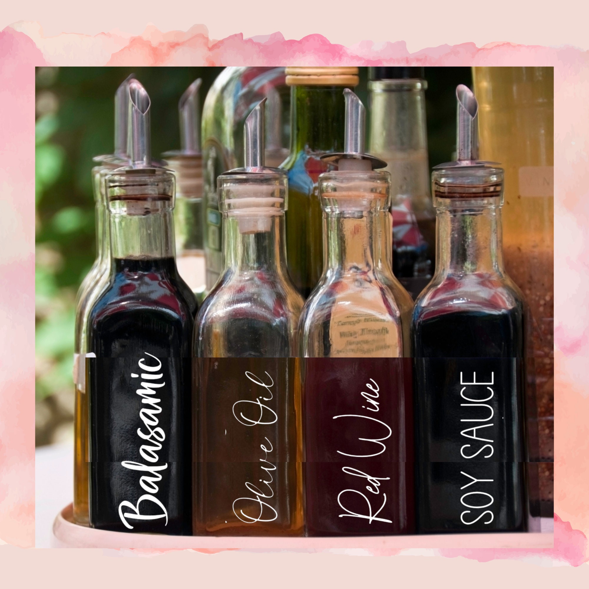 Oil and Vinegar Oil Labels Vinegar Labels Olive Oil Label Jar Labels