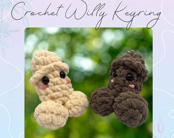 Llavero de peluche de ganchillo Willy