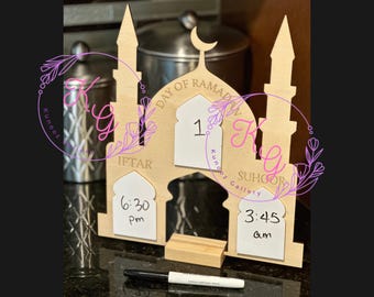 Wooden Ramadan Calendar Ramadan Decorations Ramadan Decor Ramadan Gifts Ramadan Tracker Ramadan Daily Calendar Islamic Gifts