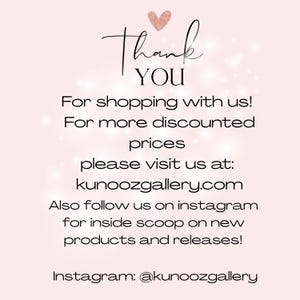 May include: Thank you for shopping! For more discounted prices, visit kunoozgallery.com. Follow on Instagram for inside scoop on new products and releases. Instagram: @kunoozgallery