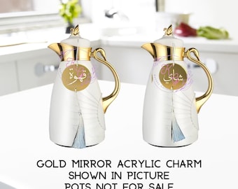 Set of 2 Coffee and Tea Dallah Acrylic Charms Ornaments Ramadan Eid Dallah Charms Ramadan & Eid Decor Arabic Dallah Acrylic Charms