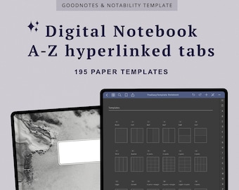 Dark Mode Digital Notebook Goodnotes Blackout Digital Journal, Lined Grid Dotted Blank Cornell Dark Mode Note Templates Digital Note Taking