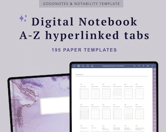 Digital Hyperlinked Notepad Minimal Notebook University College Student Cornell Notes Notability Template Notebook Goodnotes iPad Planner