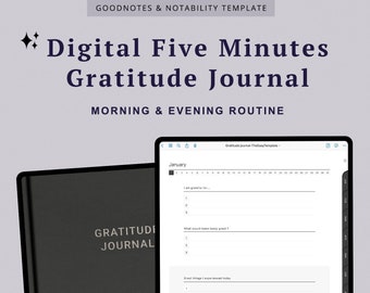 Digital Gratitude Journal Self Care Planner GoodNotes Mindfulness Journal iPad Wellness Planner Gratitude Daily Diary Notability Gratitude