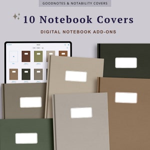 Neutral Color Digital Planner Cover Student Digital Note Covers GoodNotes Aesthetic Notebook Cover Notability Cute Cover Earthy Tones Colors