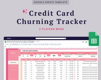 Google Sheets Suivi financier Piratage de voyage Récompense de carte de crédit Traqueur de barattage Tableau de bord Feuille de calcul Points de carte de crédit Barattage Voyage