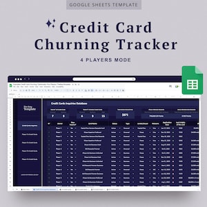 Planificateur de stratégie de carte de crédit Suivi du statut pour 4 joueurs 5/24 Limite de crédit Outil de suivi des avantages des cartes de crédit Inscription Enregistreur de bonus MSR