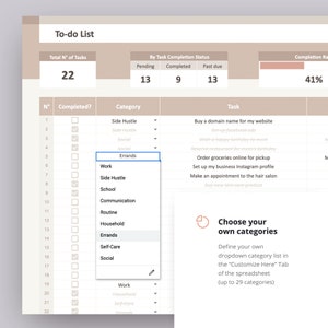 Digital Study Task Tracker School Study Organizer Homework Planner ...