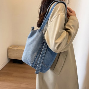 Santina Denim Bucket Bag for Women Santina Denim Bucket Bag for Women  450.00 超值好货