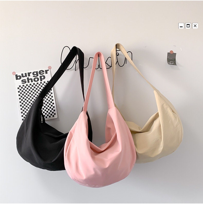 Minimalist Half Moon Bag Nylon Dumpling Bag Crescent Bag -  Sweden