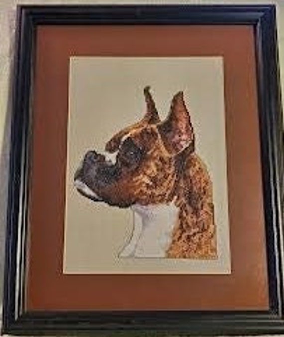 Dogs Boxer Dog Wall Decor Dog Wall Hangings Etsy