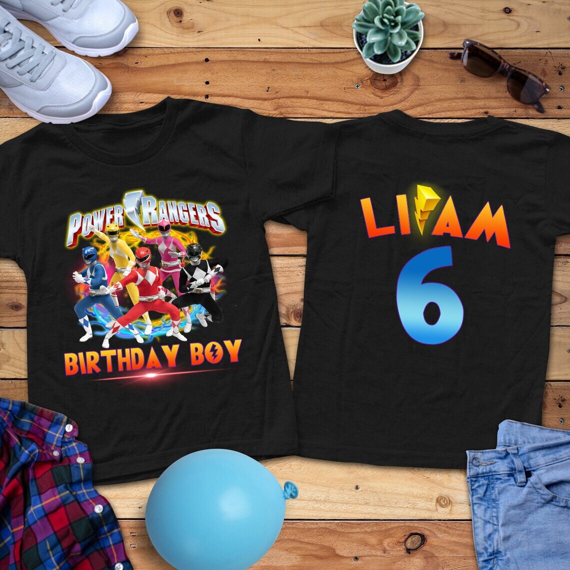 Power Ranger Shirts Pawer Family Party Shirt Birthday Unisex T