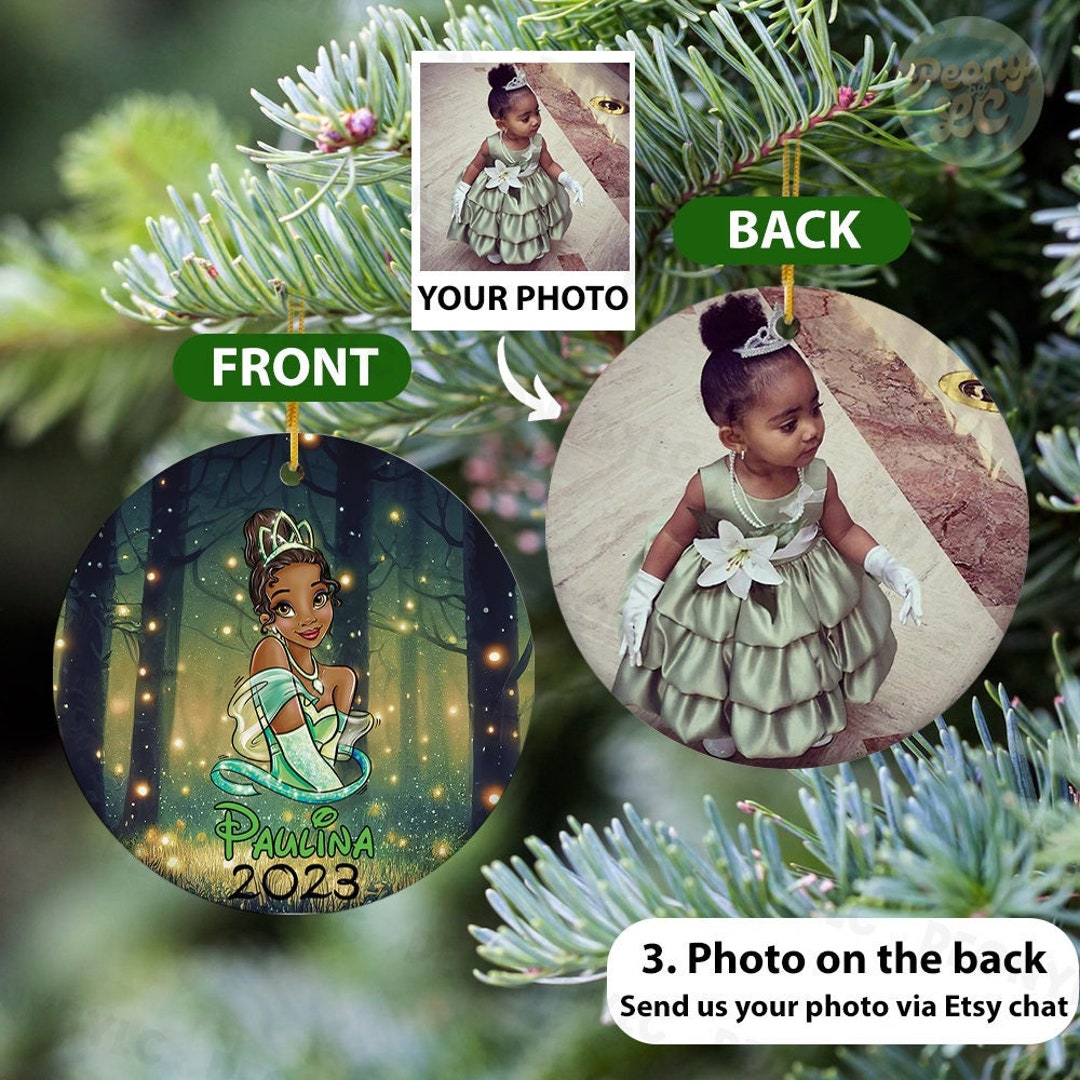 Personalized Princess Tiana Christmas Ornament Princess and Etsy