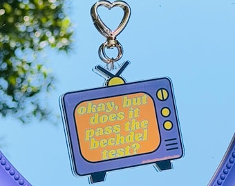 Bechdel Test Bag Charm Keychain