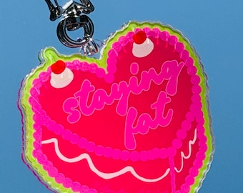 Staying Fat Bag Charm Keychain