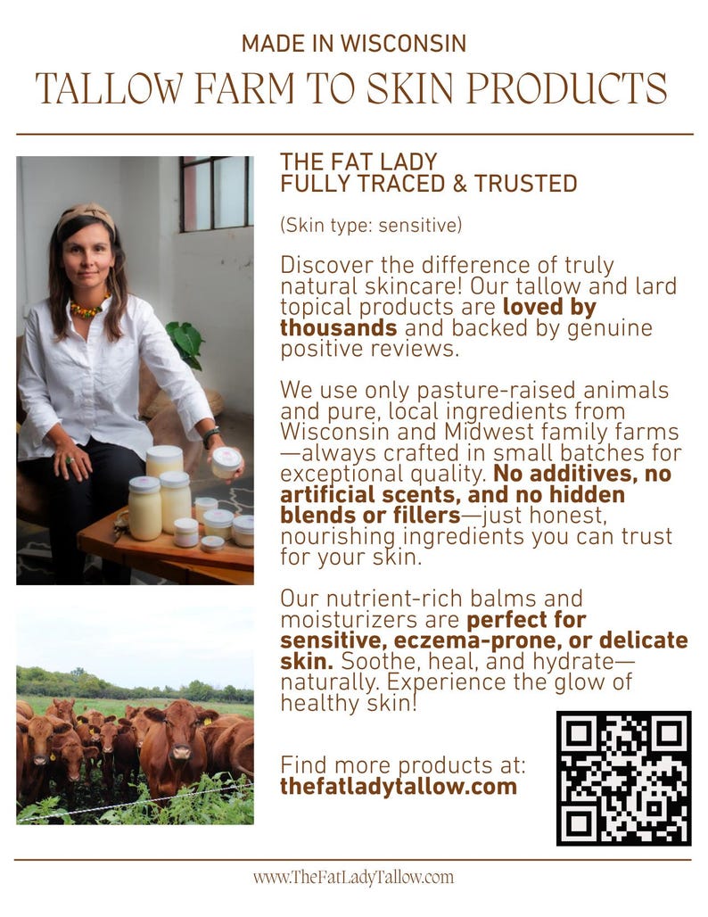 Description of the Fat Lady Tallow Skincare Products