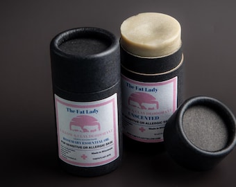 Grass-Fed Tallow Deodorant: Unscented, Eucalyptus-Mint, or Lemon - Biodegradable Tube