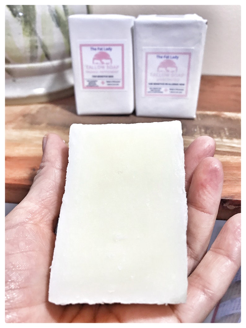 100% Grass-fed Tallow Soap Facial and Body Soap Hypoallergenic & Sensitive Skin All natural and Locally sourced Bild 2