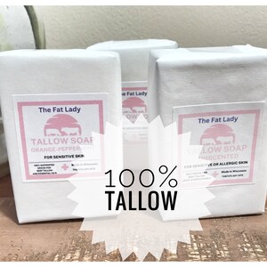 100% Grass-fed Tallow Soap Facial and Body Soap Hypoallergenic & Sensitive Skin All natural and Locally sourced Bild 1