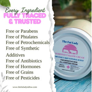 Organic Orange Cake Whipped Tallow Balm Natural Moisturizer immagine 5