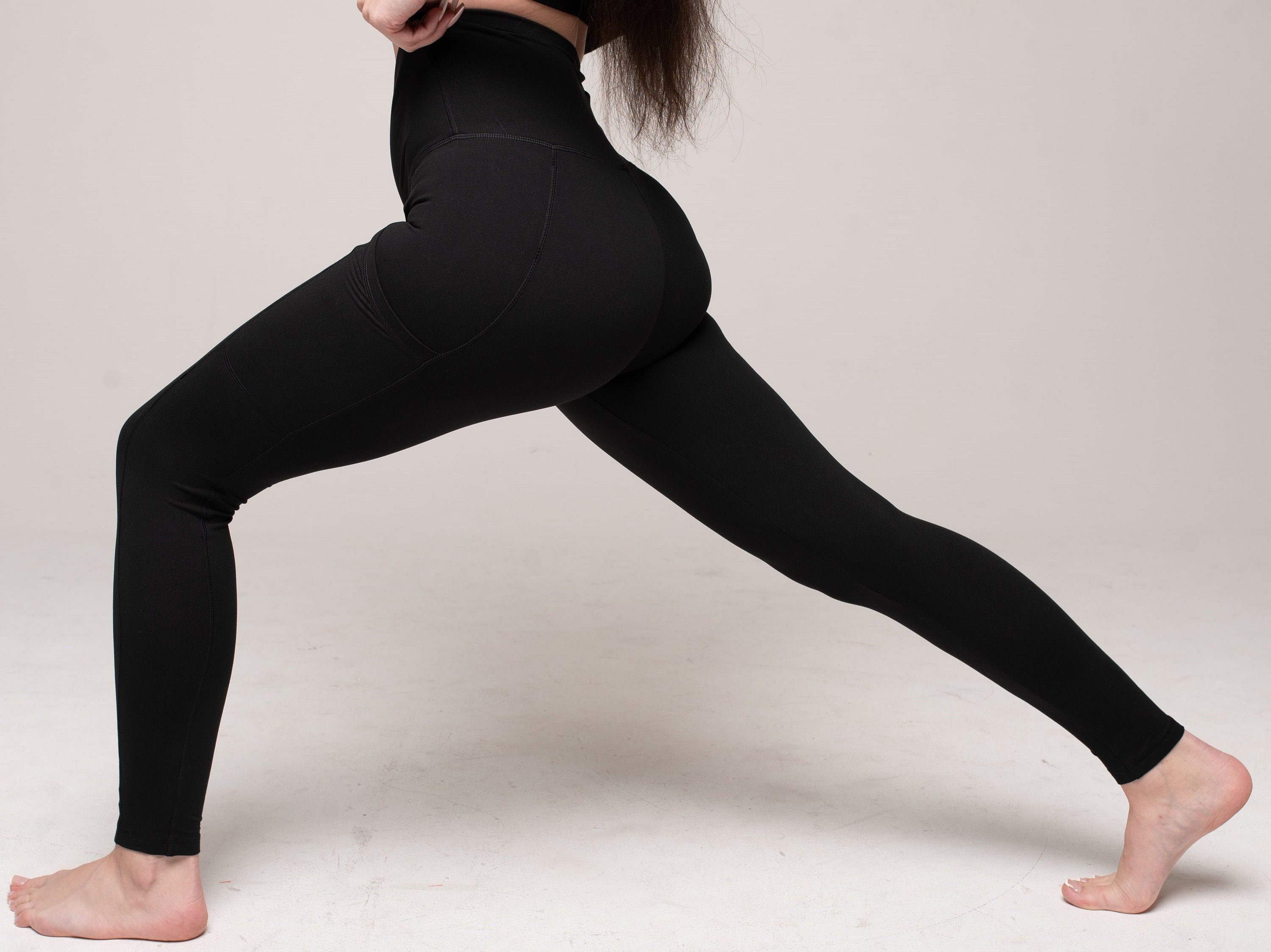Buy Black Leggings With Pockets for Women, Yoga Pants, 5 High Waist Leggings,  Buttery Soft, One Size, Plus Size, 2XL Leggings, Workout Leggings Online in  India 