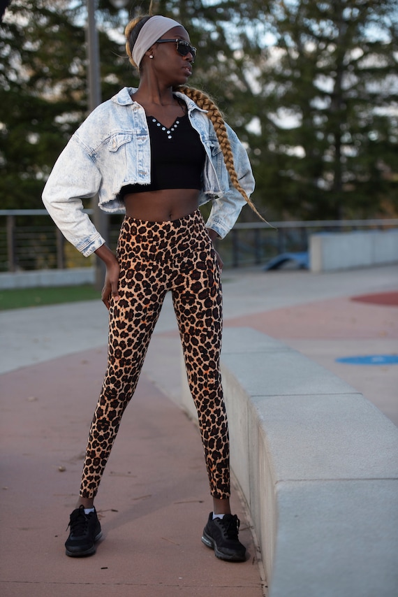 Leopard Leggings for Women W/ 5 High Waist, Slimming, Yoga Pants