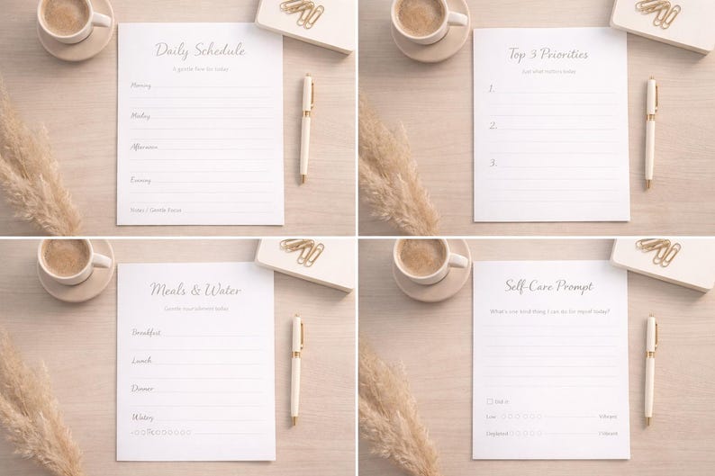 Calm Mom Daily Routine Printable. Daily Planner for Moms. Instant ...