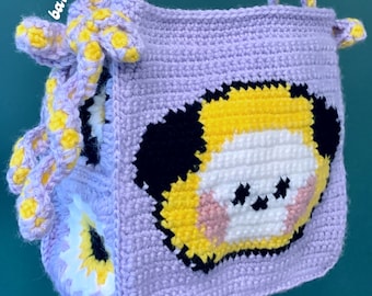 Chimmy x Jimin-schoudertas met bloemen *ALLEEN PATROON*