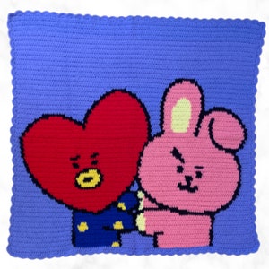 Cooky & Tata (V/Jungkook) BTS Blanket Pattern - Crochet Graphghan PATTERN ONLY