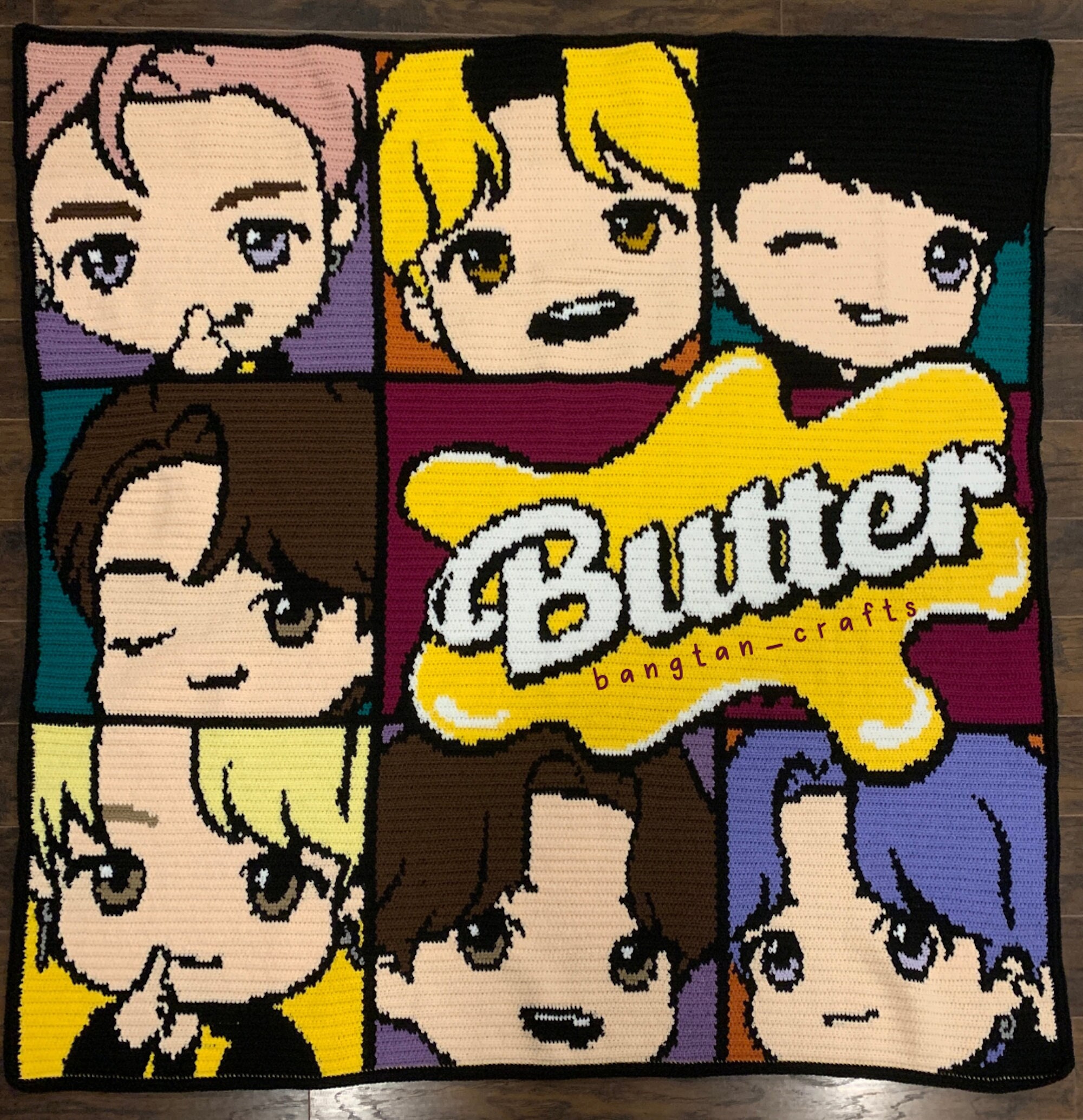 BTS Butter Crochet Blanket Throw - *PATTERN ONLY* - Etsy