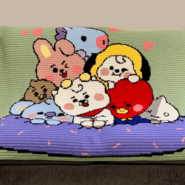 Baby BTS Slumber Party Crochet Blanket Throw - *PATTERN ONLY*
